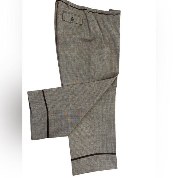 Harve Benard Pants - VINTAGE HERRINGBONE CROPPED PANT OLD MONEY QUIET LUXURY HARVE BERNARD SZ 16